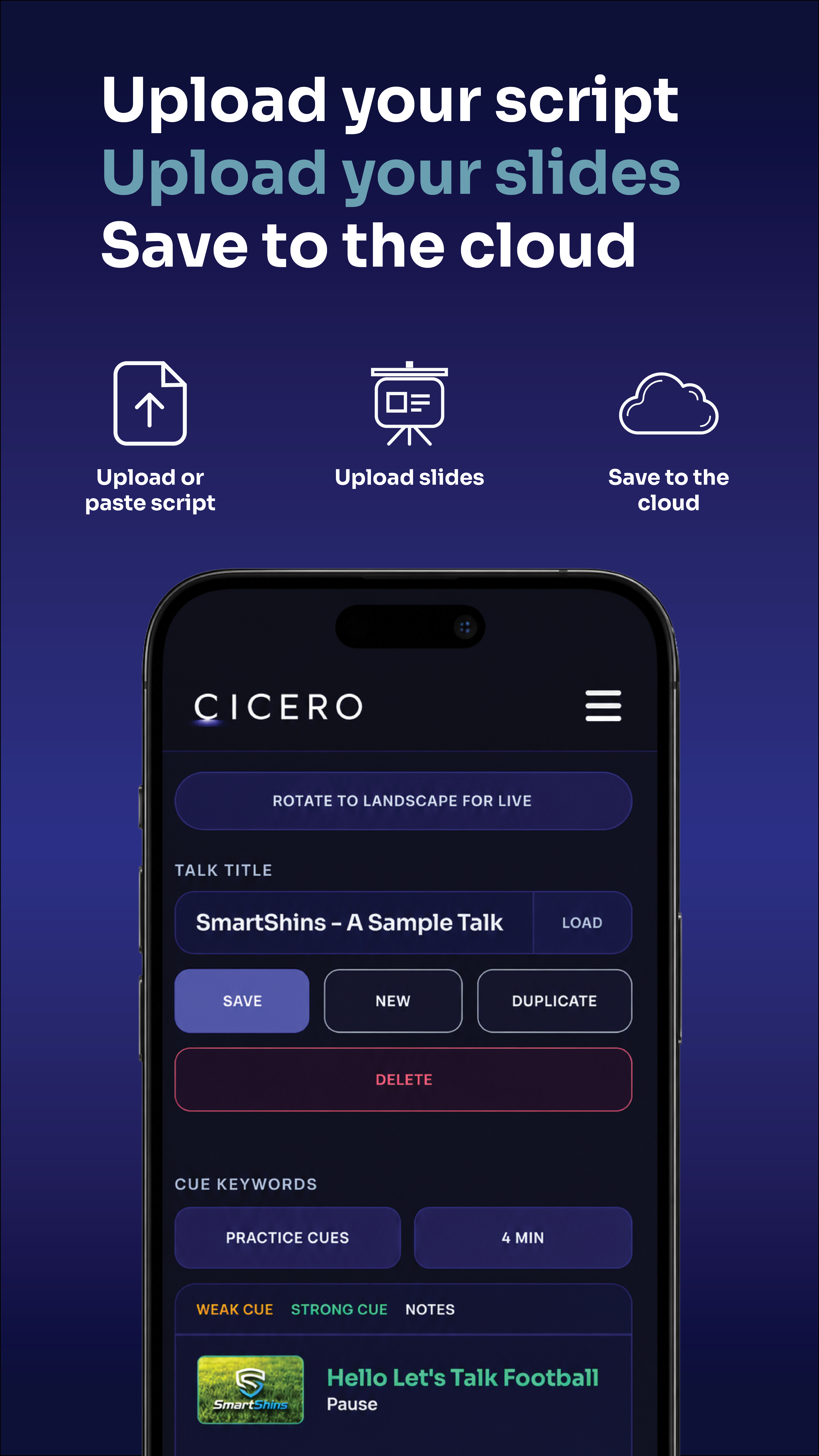 Cicero: guarda y prepara tu presentación